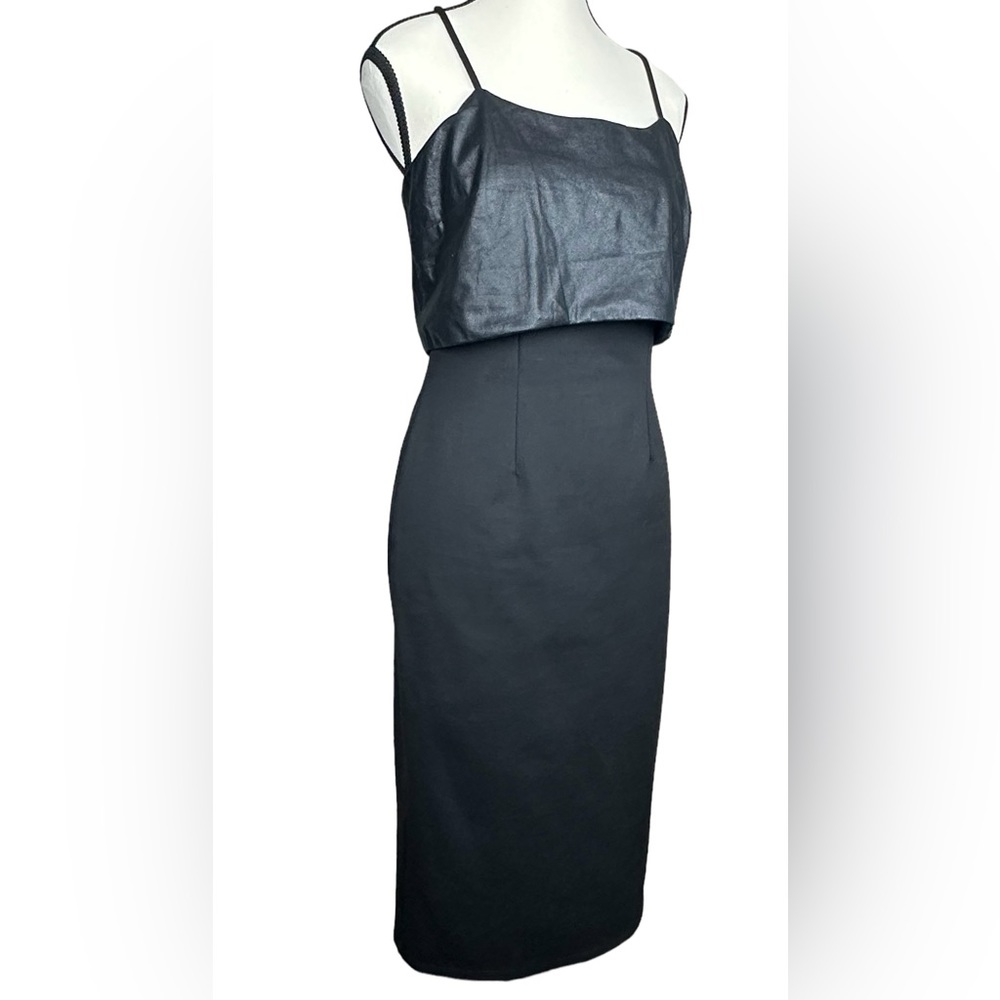BCBG GENERATION  Black spaghetti straps, midi, pencil dress